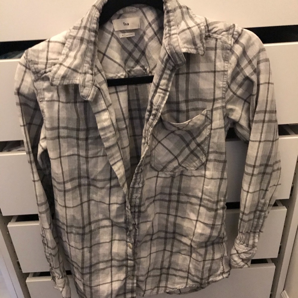 TNA Oversized Plaid top